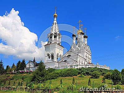 Orthodox church of Faith, Hope and Charity and their mother Sophia in Bagrationovsk Editorial Stock Photo